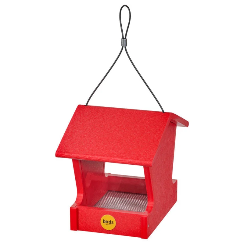 Birds Choice Small Hopper Feeder in Red Recycled Plastic