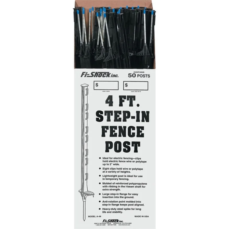 BLACK STEP-IN FENCE POST Black