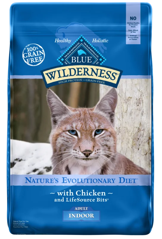 Blue Buffalo Wilderness Grain Free Chicken High Protein Recipe Indoor Dry Cat Food