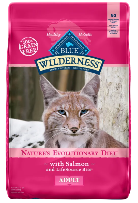 Blue Buffalo Wilderness Grain Free Salmon High Protein Recipe Dry Cat Food