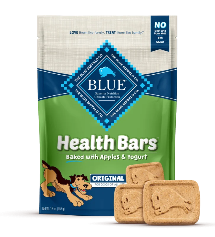 BLUE Health Bars CRUNCHY DOG BISCUITS Baked with Apples and Yogurt