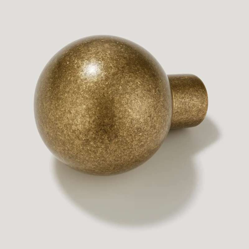 BOBBIN Rounded Knob - Aged Brass