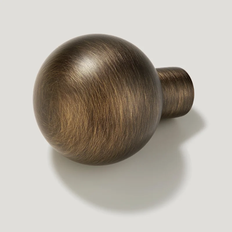BOBBIN Rounded Knob - Antique Brass