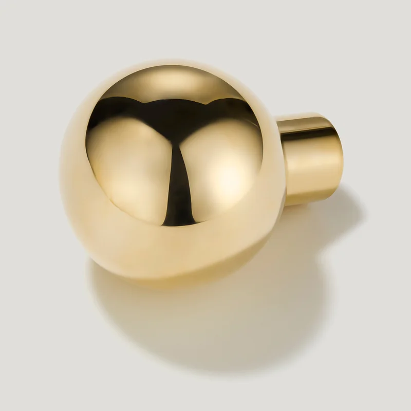 BOBBIN Rounded Knob - Unlacquered Brass