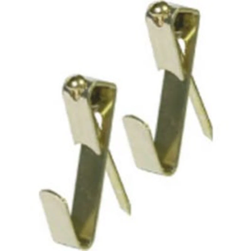 Brass Picture Hangers, 20-Lb, 50-Pk.