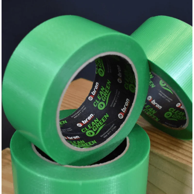 Bron BT-4736 Clean Green Chemical Resistant Solvent Resistant High-Stick Easy-Remove Multi-Purpose Masking, Protection, and Repair Tape
