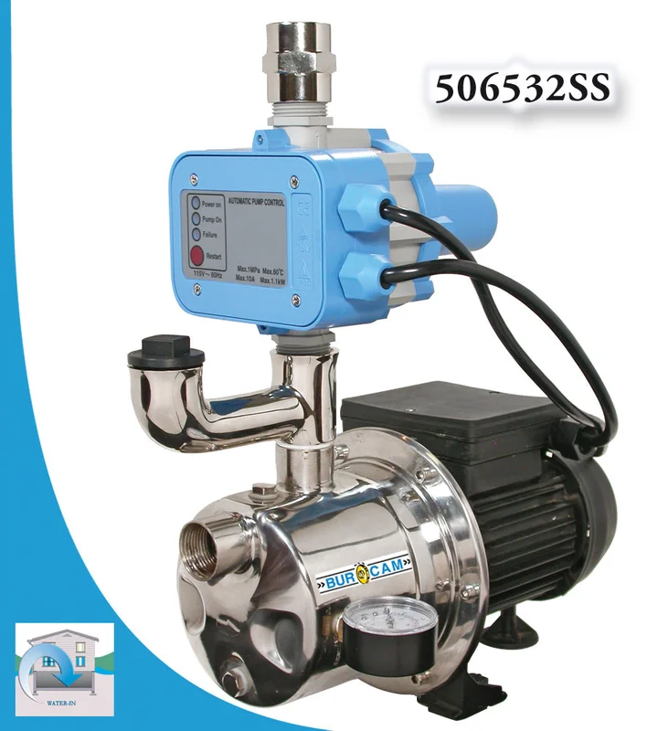 Burcam 506532SS Shallow Well Jet Pump 3/4 hp 900 US GPH 115 volts