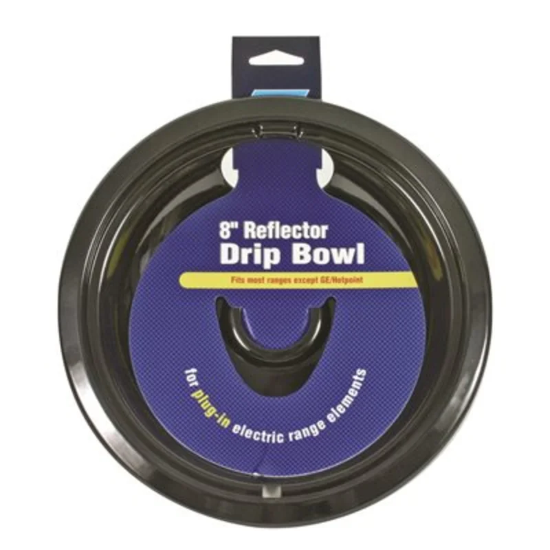 Camco 00513 8" Inch Black Oven Stove Range Drip Pan Bowl Universal
