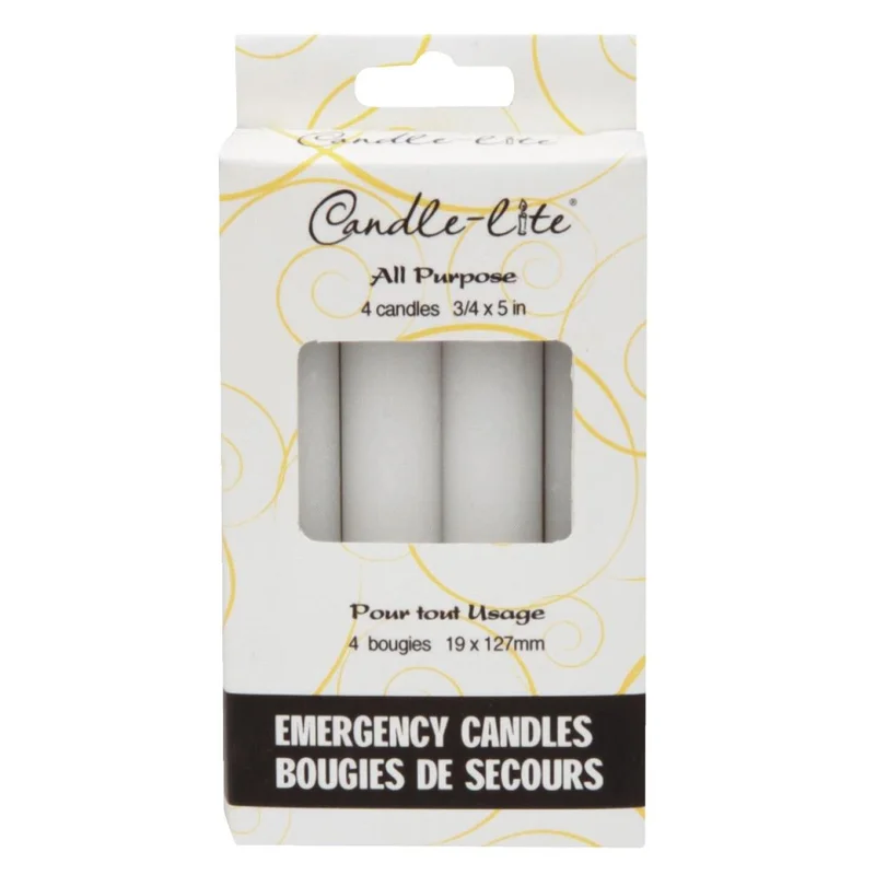 Candle-lite White Emergency Candle (4 Count)