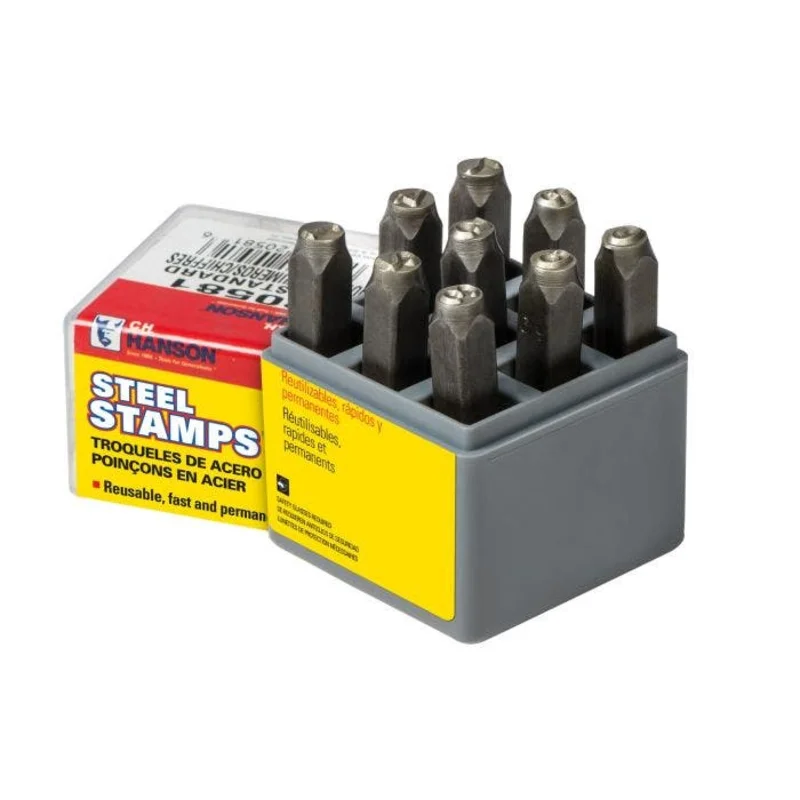 CH Hanson Stamp Set-1/4" Number Standard 9 Pieces