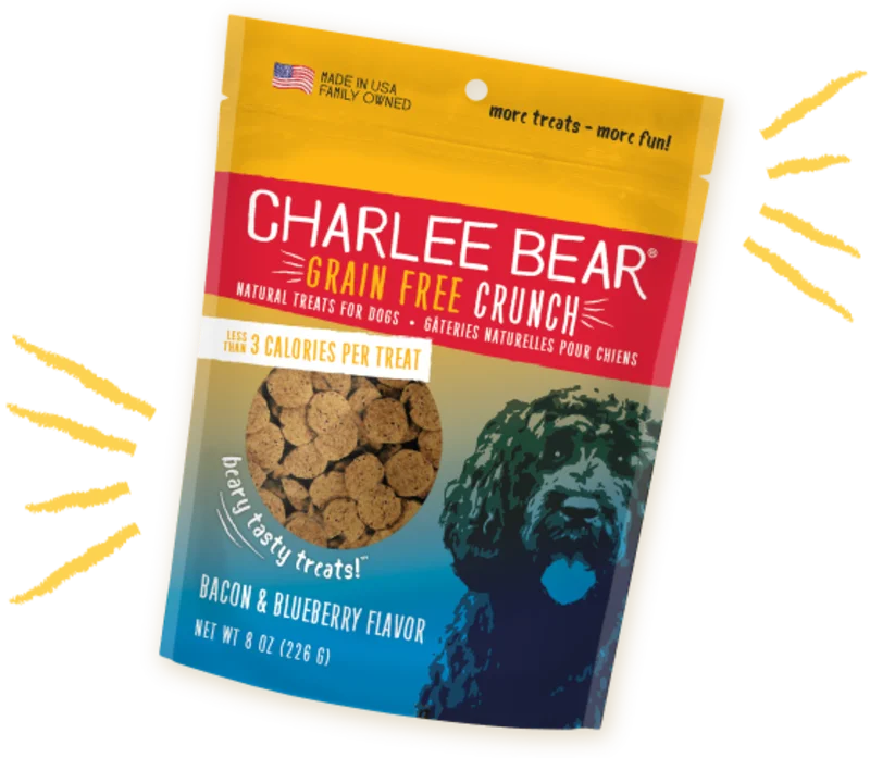 Charlee Bear Grain Free Crunch Bacon & Blueberry Dog Treats