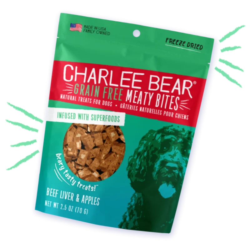 Charlee Bear Grain Free Meaty Bites Beef Liver & Apples