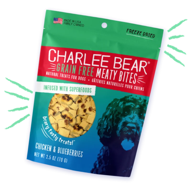 Charlee Bear Grain Free Meaty Bites Chicken & Blueberries