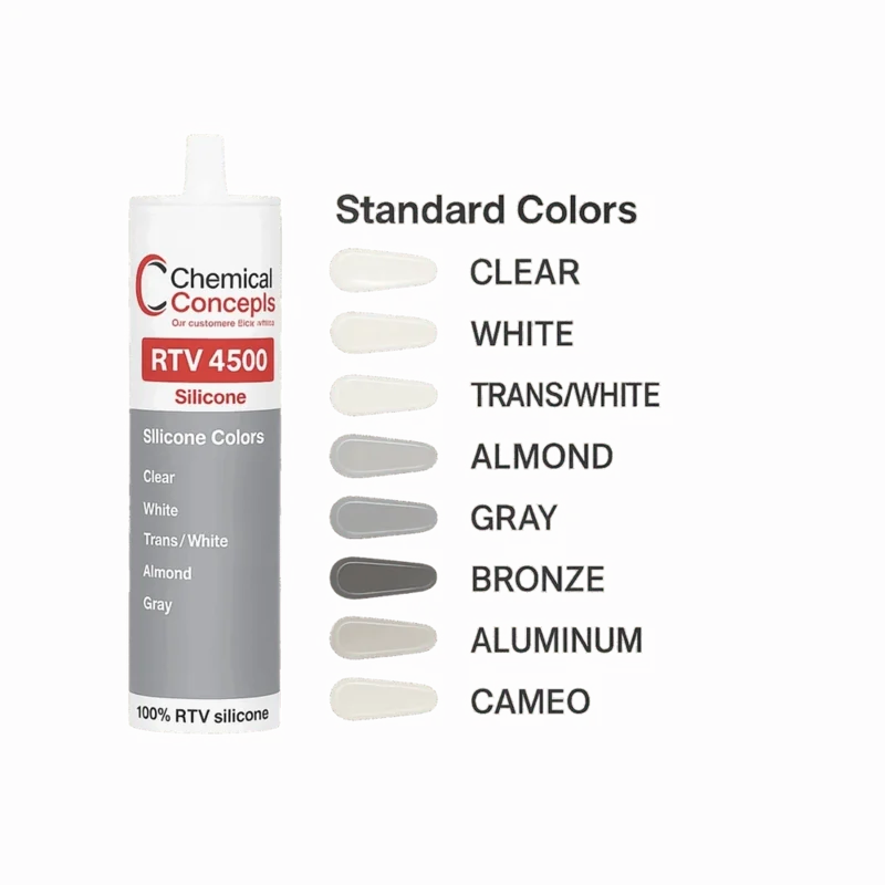 Chem-Set RTV4500 100% Silicone  Standard Colors Translucent/White