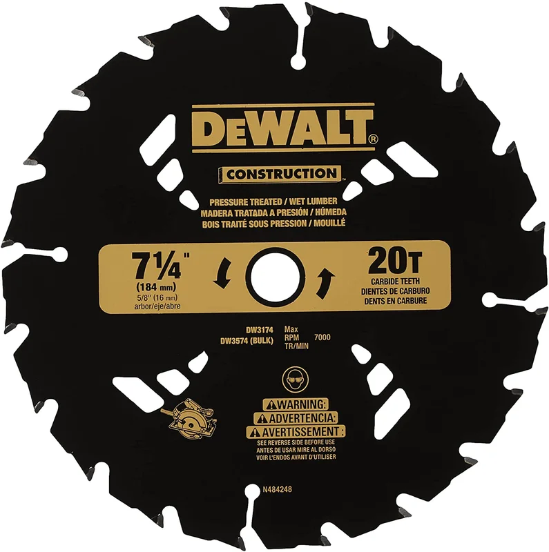 CIRCULAR SAW BLADE 7-1/4" X 20T DEWALT