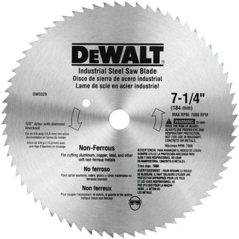 CIRCULAR SAW BLADE METAL NON-FERROUS 7-1/4" X 24T DEWALT