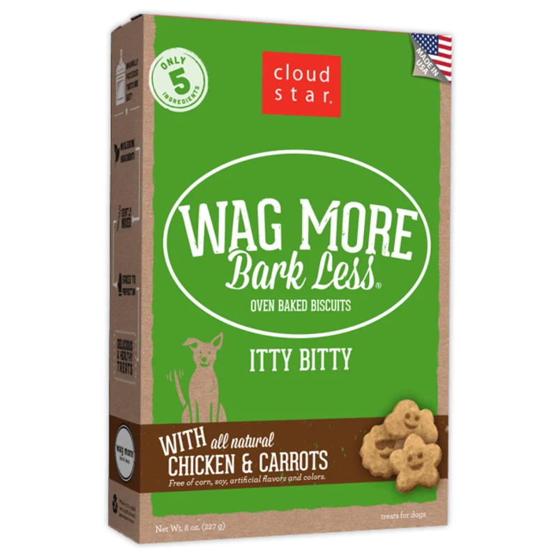 Cloud Star WAG MORE BARK LESS ITTY BITTY BISCUITS: CHICKEN & CARROTS