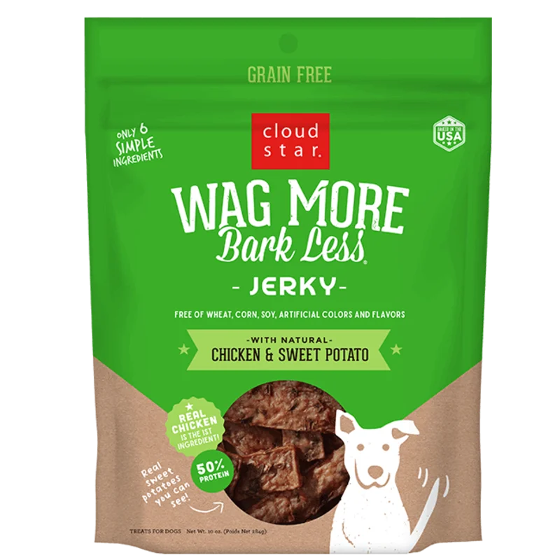 Cloud Star Wag More Bark Less Jerky: Chicken & Sweet Potato Dog Treats
