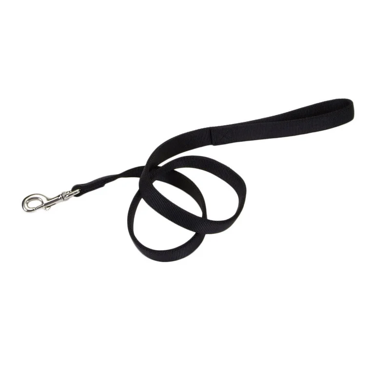 Coastal Pet Double-Ply Dog Leash, 1-Inch by 6 Black