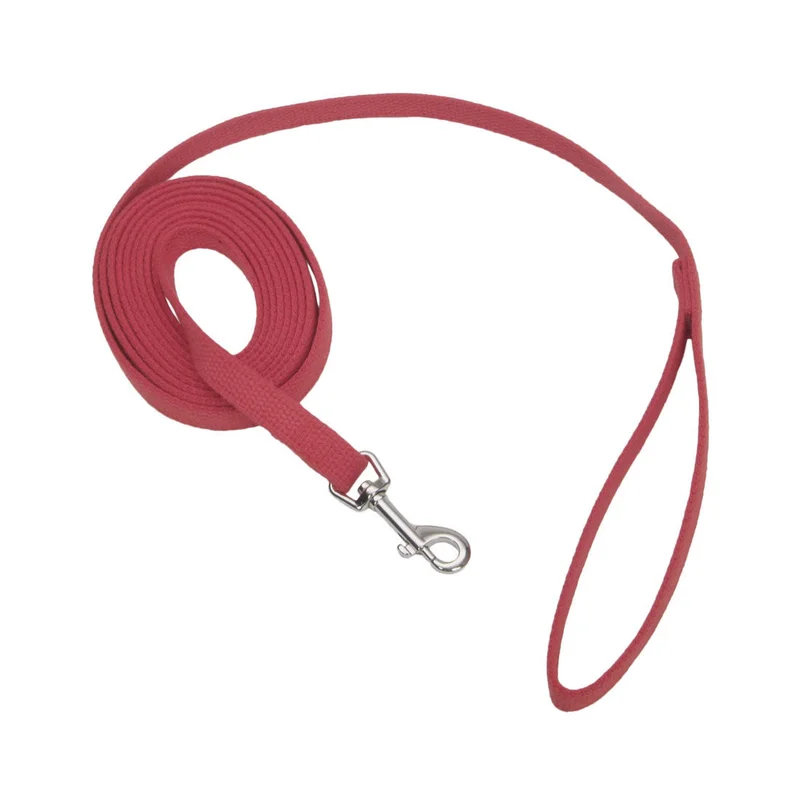 Coastal Pet Train Right! Cotton Web Dog Training Leash Red