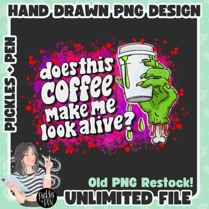 Coffee Zombie PNG [UNLIMITED]