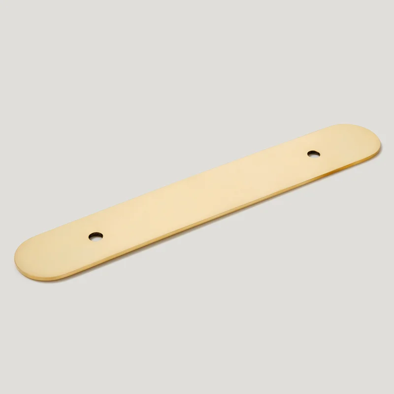 COHEN Handle Backplate - Unlacquered Brass