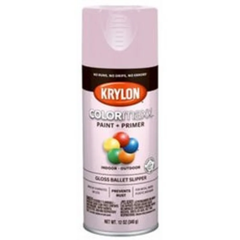 COLORmaxx Spray Paint + Primer, Gloss Ballet Slipper, 12-oz.