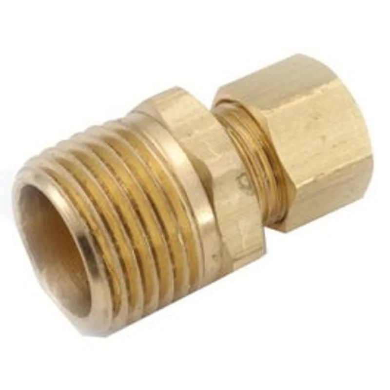 Compression Fitting, Connector, Lead-Free Brass, 3/8 Compression x 1/8-In. MPT