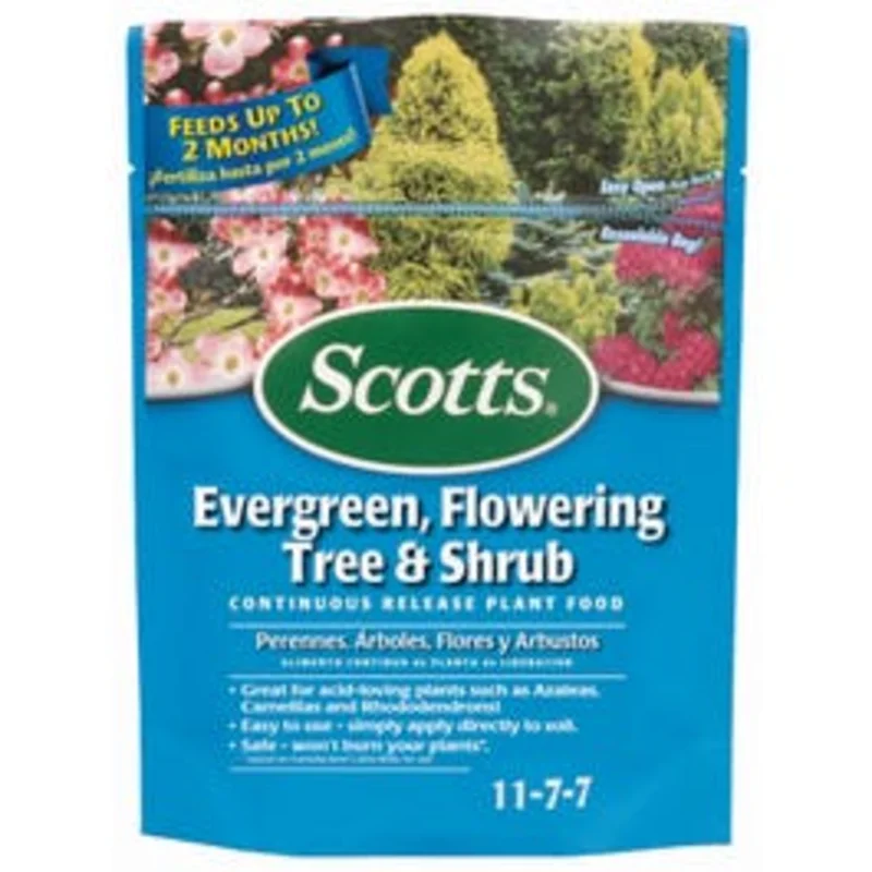 Continuous Release Evergreen Flowering Tree & Shrub 11-7-7 Formula, 3-Lb.