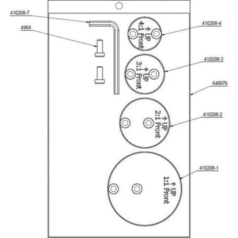 Conversion kit for MixPac MixCoat DPS & DPF Dispensers (1:1. 2:1, 3:1, 4:1 Including allen key & screws)