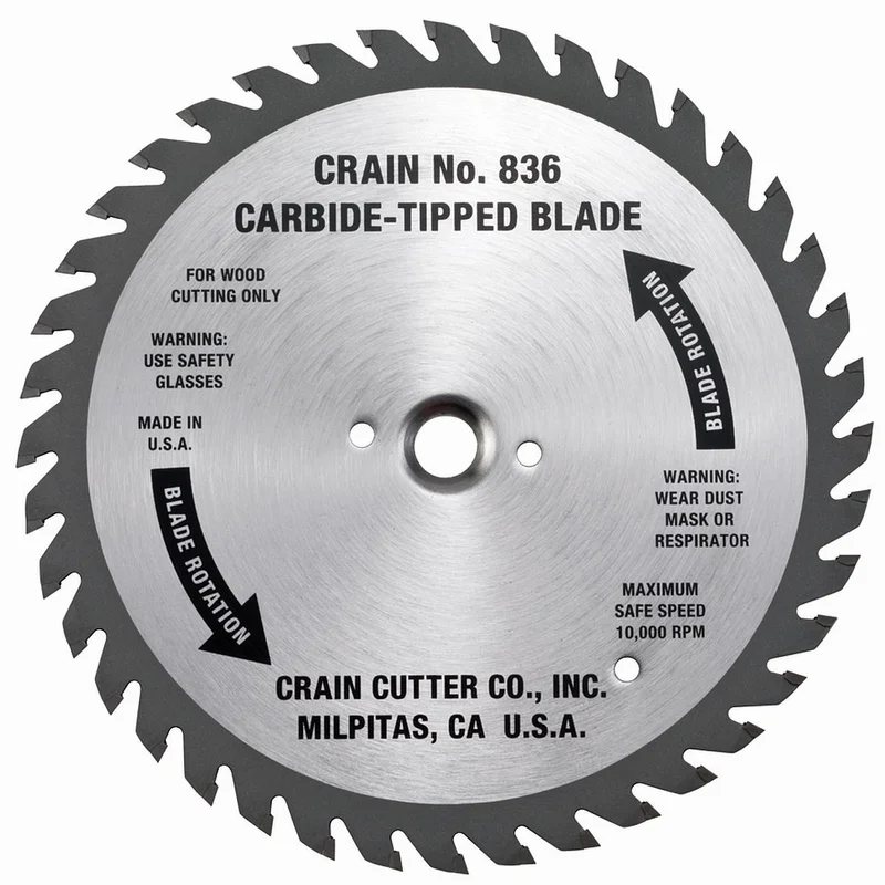 Crain No. 836 Carbide-Tipped Blade