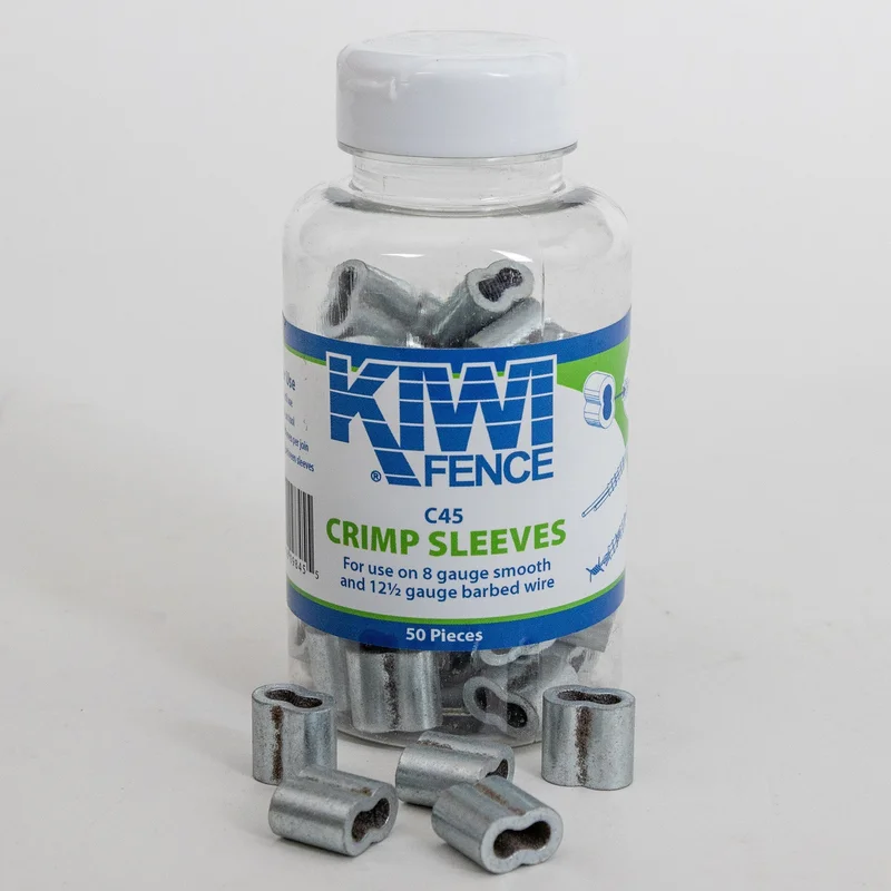 Crimp Sleeves C45 (8 ga Smooth/12.5 ga Barbed) 50 pk