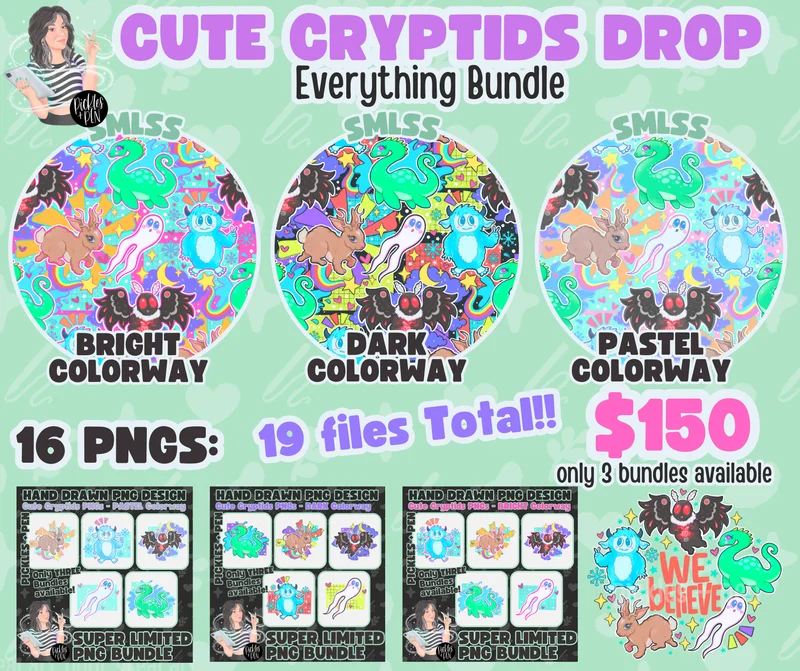 Cute Cryptids EVERYTHING BUNDLE [ONLY THREE]