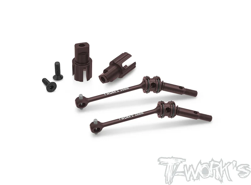 CV-X20'23-SECS Drive Shaft Xray Size With TWIN Trough Solid Driveshaft Adapters ( For Serpent X20'23 )