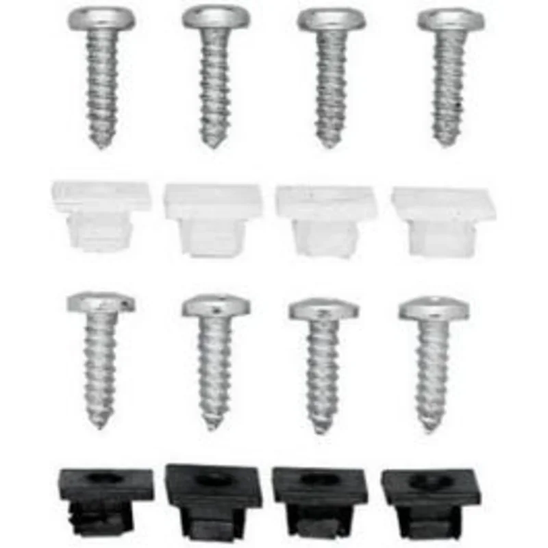 Deluxe License Plate Fastener, Nylon, White, 4-Pk.
