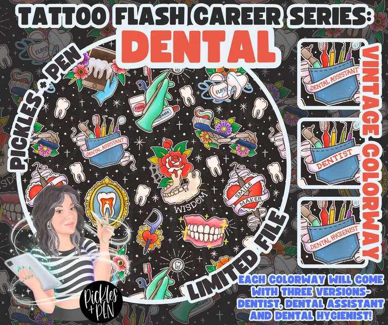 Dentist - Tattoo Career Flash SMLSS [LIMITED]
