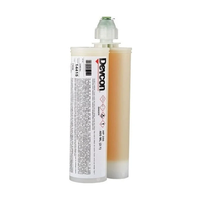 DEVCON HP250 (14315 & 14415) 60-65 minute slow setting toughened chemical resistant High-Performance Epoxy Adhesive straw color - 50ml & 400ml