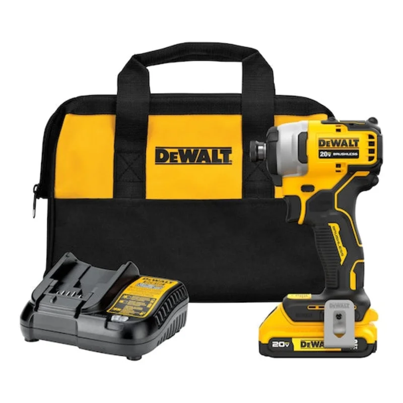 Dewalt ATOMIC 20V MAX* Brushless Cordless 1/4 in. Compact Impact Driver Kit DCF809D1