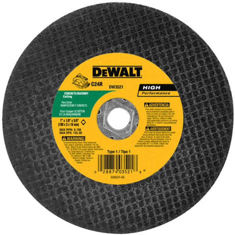 DISCO CORTE CONCRETO 7" X 1/8" DEWALT