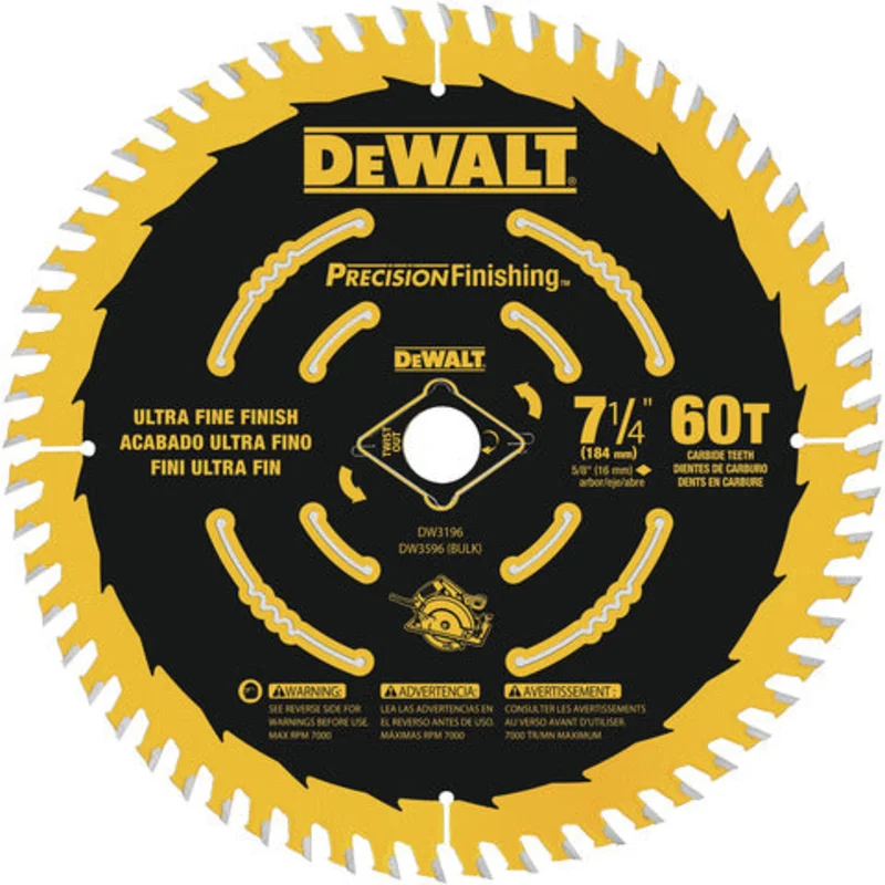 DISCO DE SIERRA DE PRECISION 7-1/4" 60T DEWALT