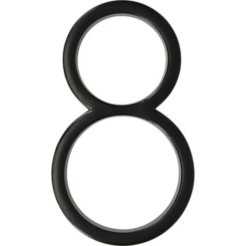 Distinctions Floating Mount House Number 8 Black