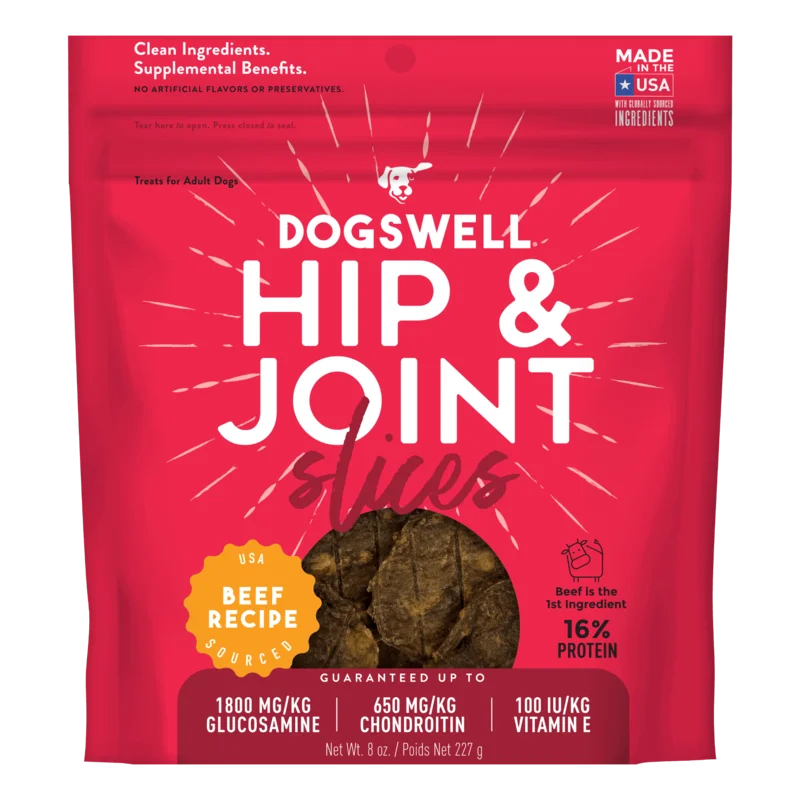 DOGSWELL Hip & Joint Slices Beef Dog Treats