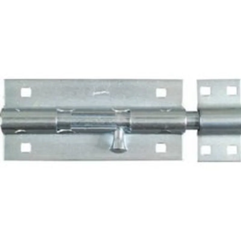 Door Barrel Bolt, Heavy-Duty, Zinc, 8-In.