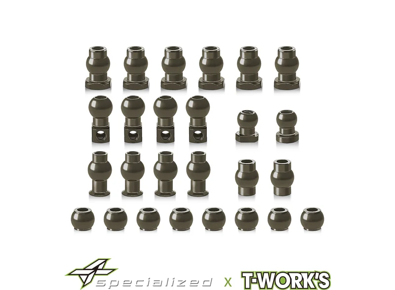 DR-TO-MX8-C DR 7075-T6 Hard Coated Alum. Ball Set For Mayako MX8 )26pcs.