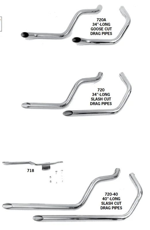 Drag Pipe Sets For 1979 Sportsters