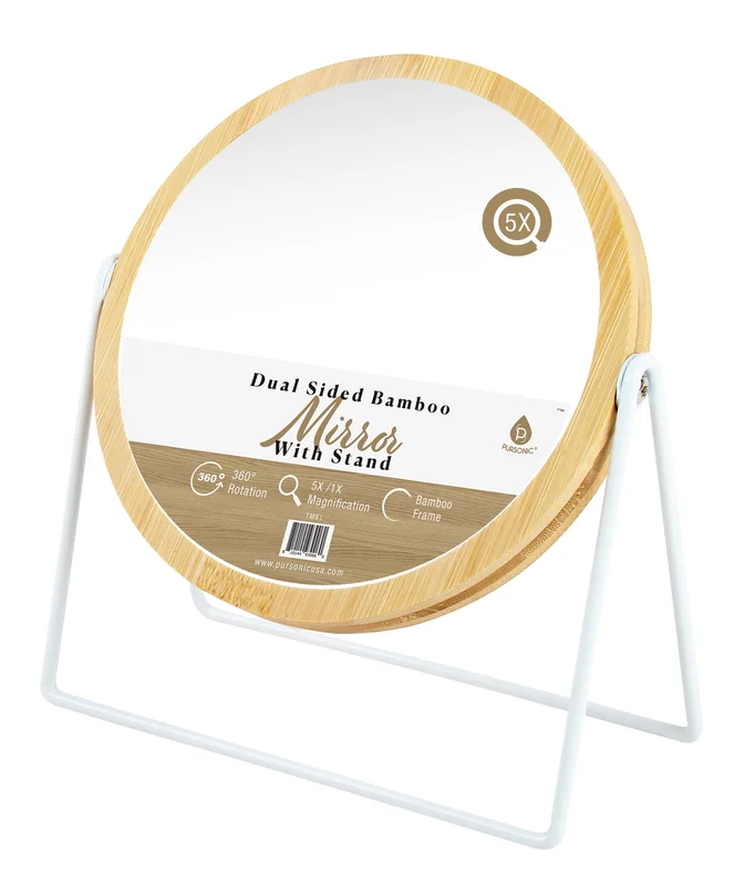 Dual-Side Mirror with Seamless 360 Rotation