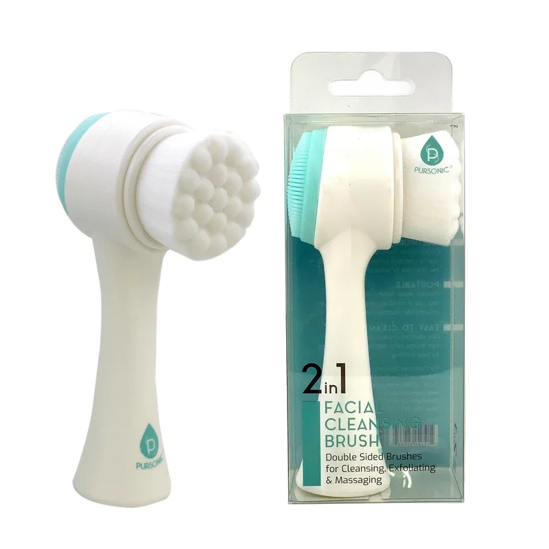 Dual Sided Facial Cleansing Brush AQUA