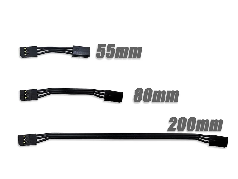 EA-041   T-Works  Flexible extension With Futaba Leads 55mm/80mm/200mm (1pcs.)