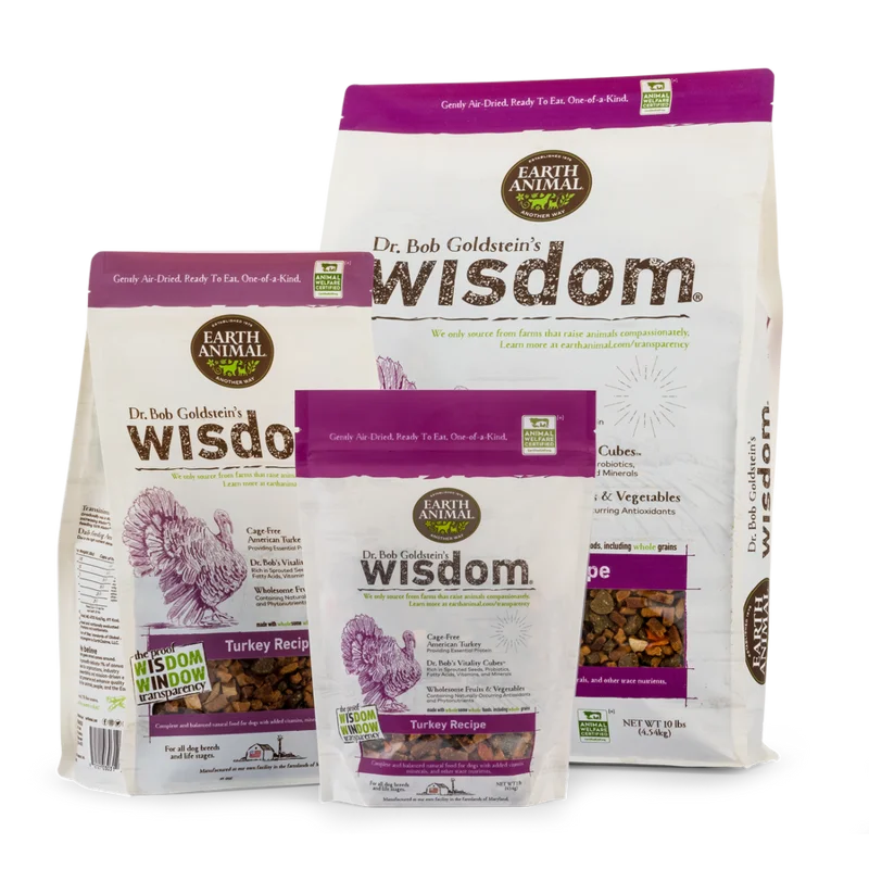 Earth Animal Dr. Bob Goldstein's Wisdom Dog Food - Turkey Recipe