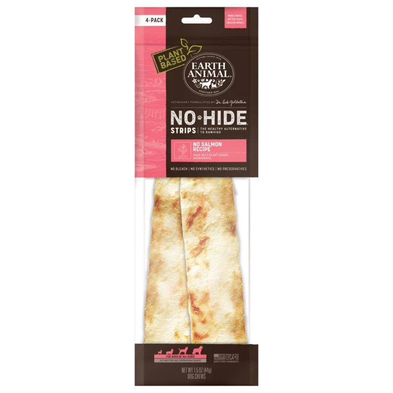 Earth Animal No-Hide No Salmon Strips Dog Treats